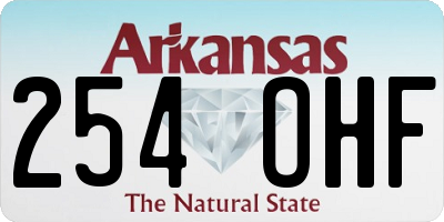 AR license plate 254OHF