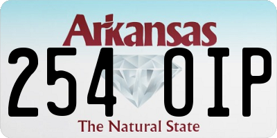 AR license plate 254OIP