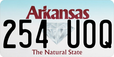 AR license plate 254UOQ