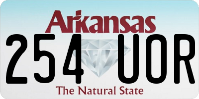 AR license plate 254UOR