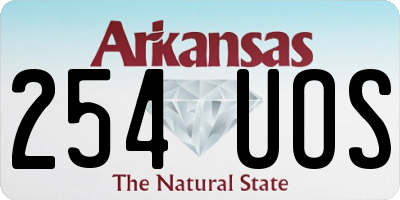 AR license plate 254UOS