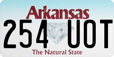 AR license plate 254UOT
