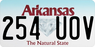 AR license plate 254UOV