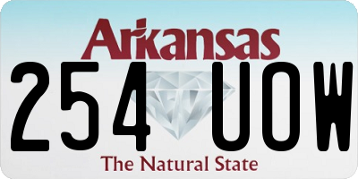 AR license plate 254UOW