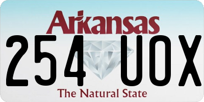 AR license plate 254UOX