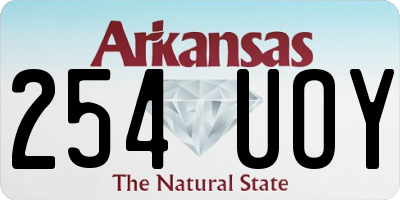 AR license plate 254UOY