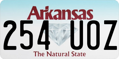AR license plate 254UOZ
