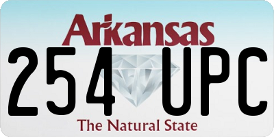 AR license plate 254UPC