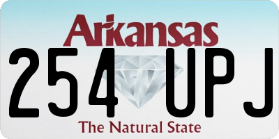 AR license plate 254UPJ
