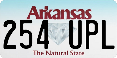 AR license plate 254UPL
