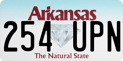 AR license plate 254UPN