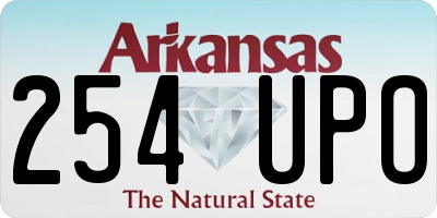 AR license plate 254UPO