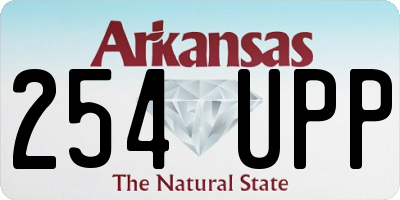 AR license plate 254UPP