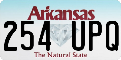 AR license plate 254UPQ