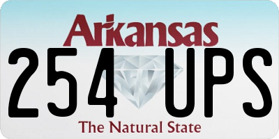 AR license plate 254UPS