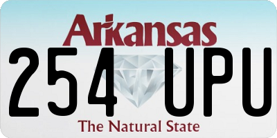 AR license plate 254UPU