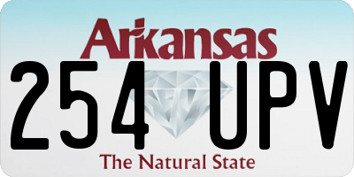 AR license plate 254UPV