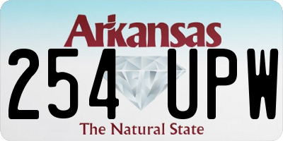 AR license plate 254UPW
