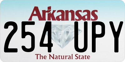 AR license plate 254UPY