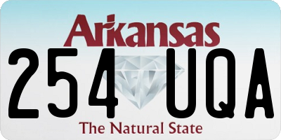 AR license plate 254UQA