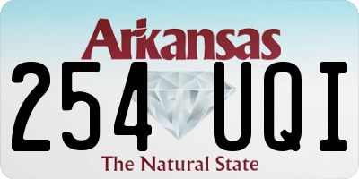 AR license plate 254UQI