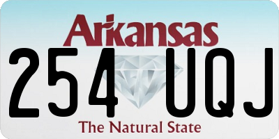 AR license plate 254UQJ