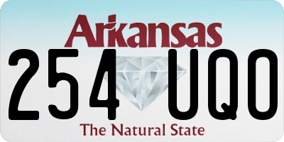 AR license plate 254UQO