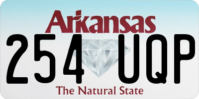 AR license plate 254UQP