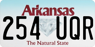 AR license plate 254UQR