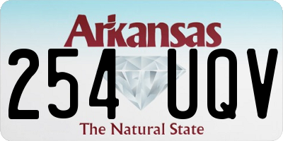 AR license plate 254UQV