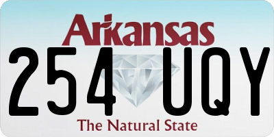 AR license plate 254UQY
