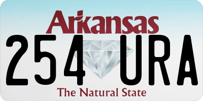 AR license plate 254URA