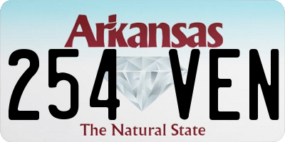 AR license plate 254VEN