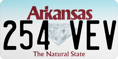 AR license plate 254VEV
