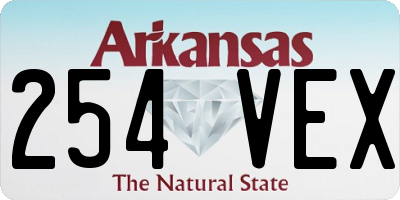 AR license plate 254VEX