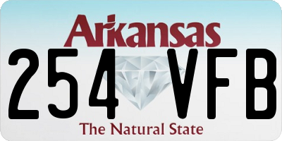 AR license plate 254VFB