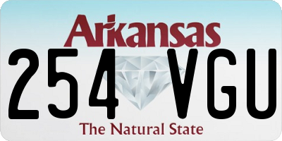 AR license plate 254VGU