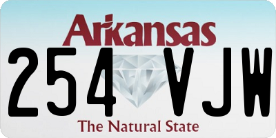 AR license plate 254VJW