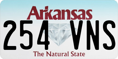 AR license plate 254VNS