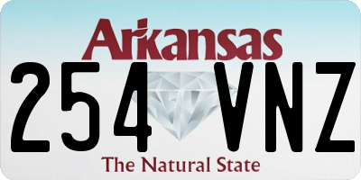 AR license plate 254VNZ