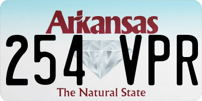 AR license plate 254VPR