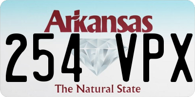 AR license plate 254VPX