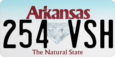 AR license plate 254VSH
