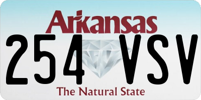 AR license plate 254VSV