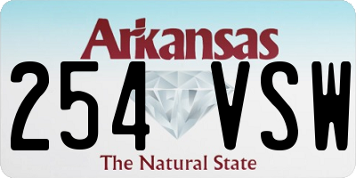 AR license plate 254VSW