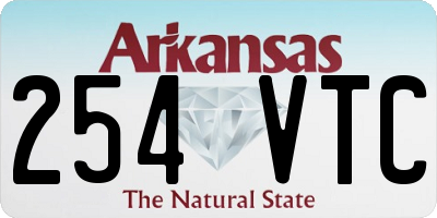 AR license plate 254VTC