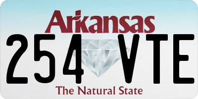 AR license plate 254VTE