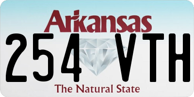 AR license plate 254VTH