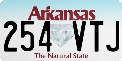 AR license plate 254VTJ