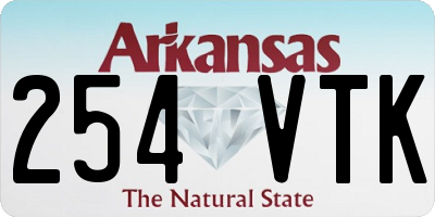 AR license plate 254VTK